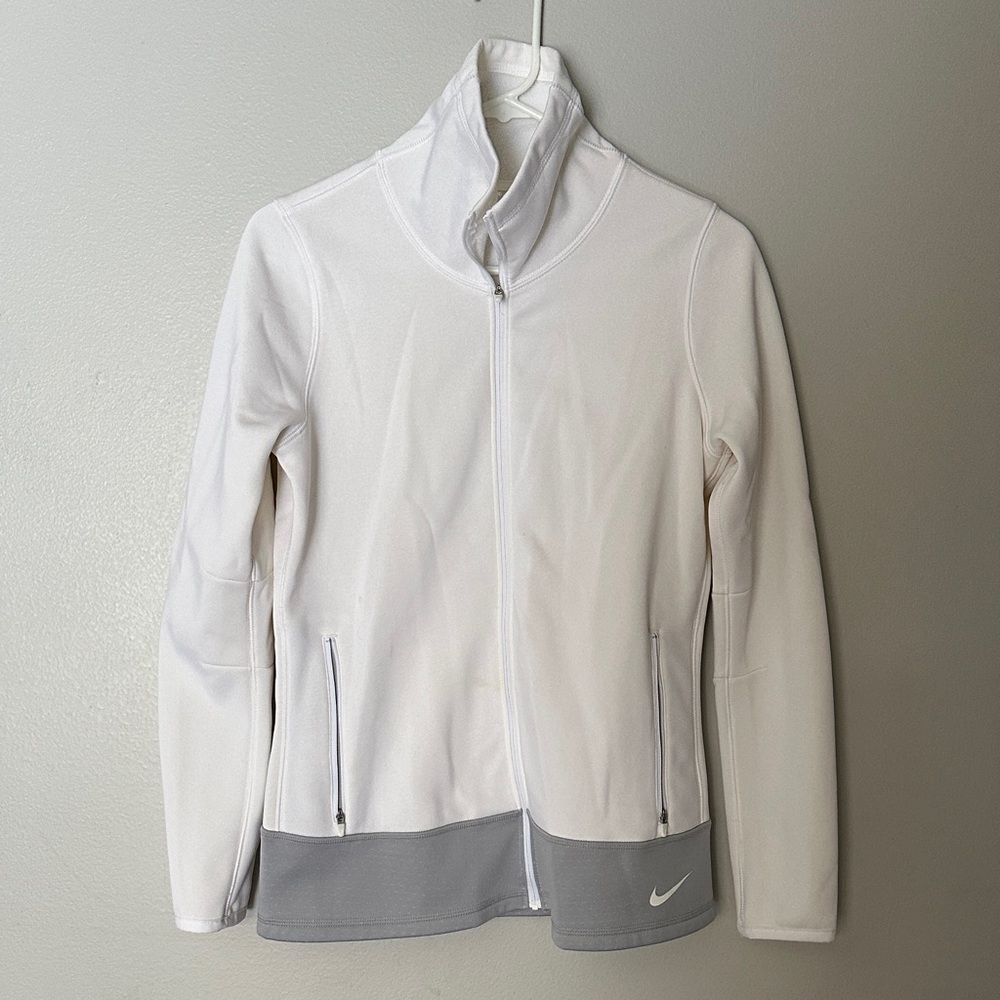 Nike Women's White and Gray Ski Jacket